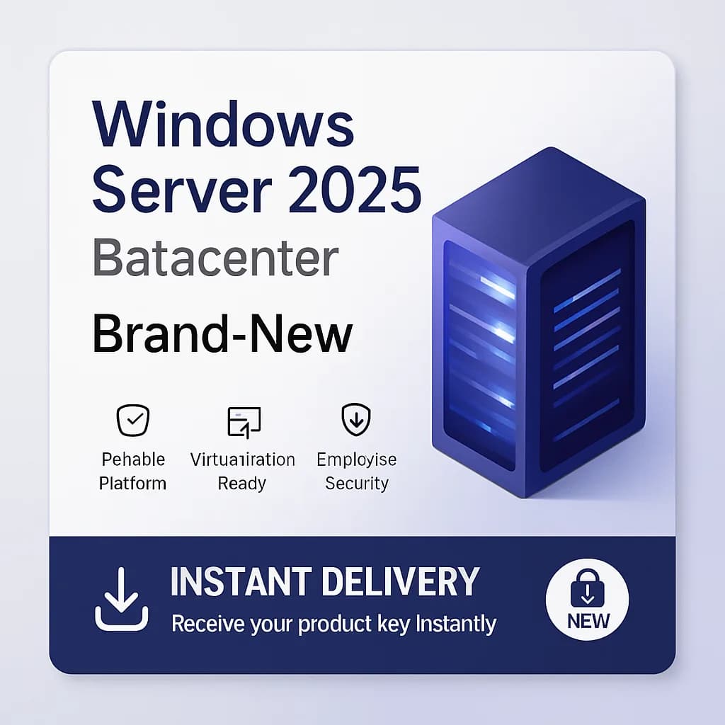 Windows Server 2025 Datacenter – Brand-New license key