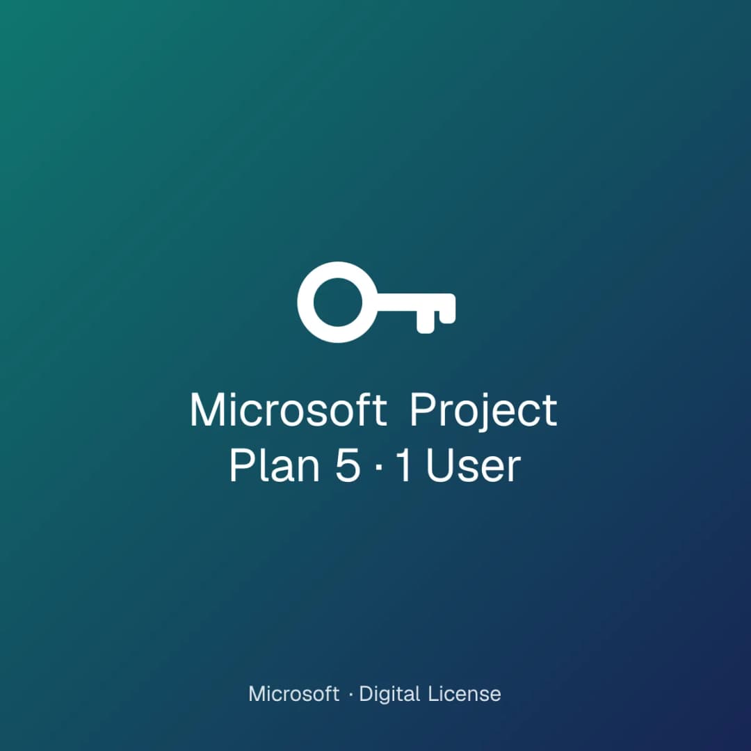 Microsoft Project Plan 5 – 1 User license