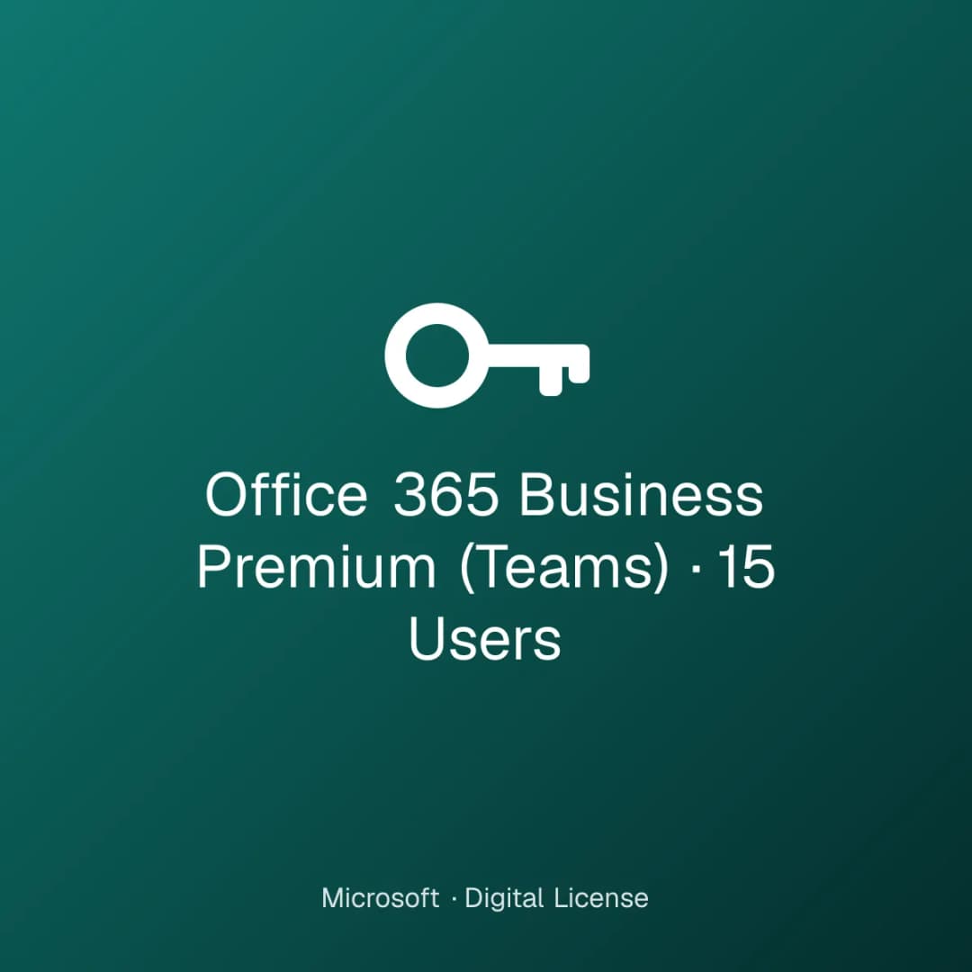 Office 365 Business Premium (Teams) – 15 Users license