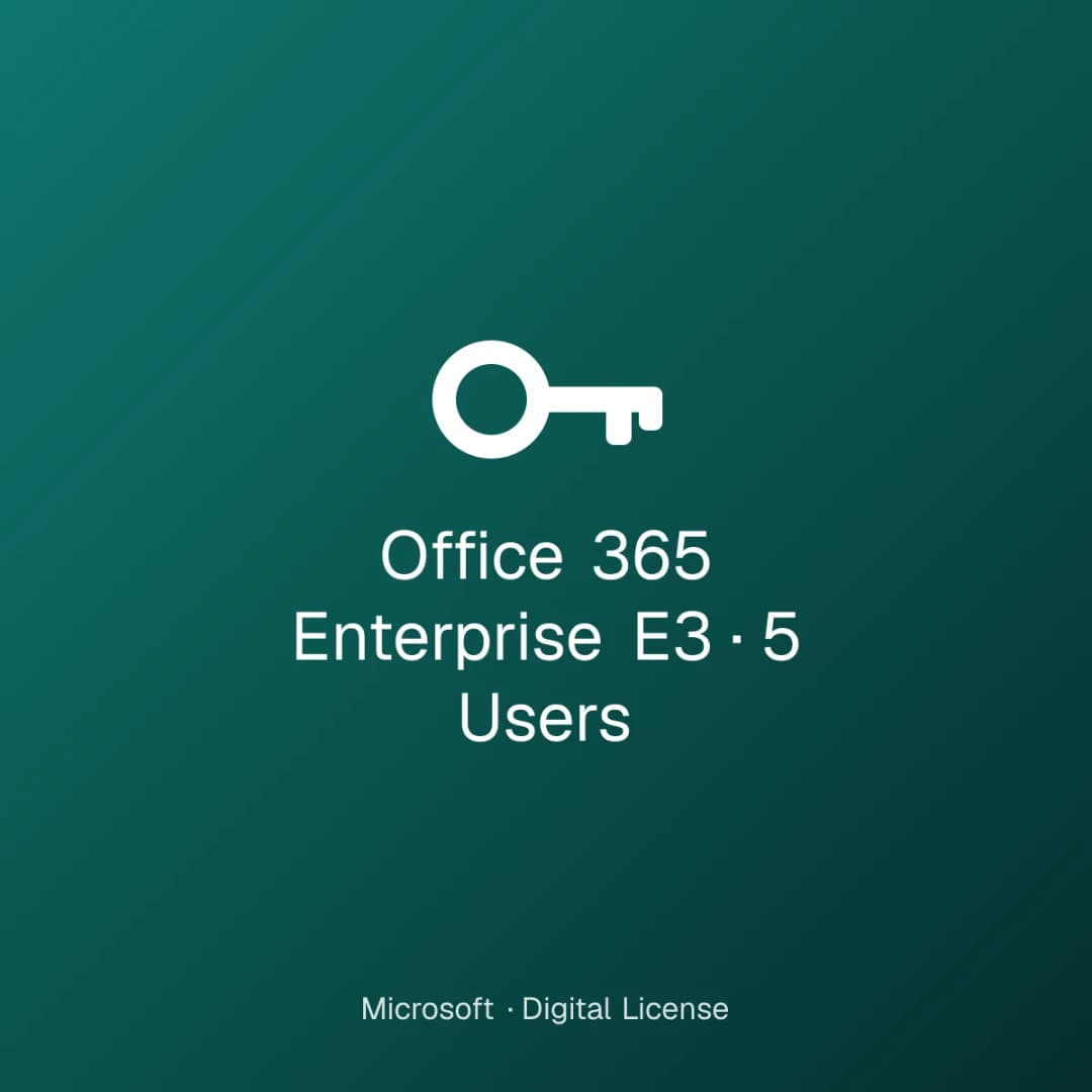 Office 365 Enterprise E3 – 5 Users license