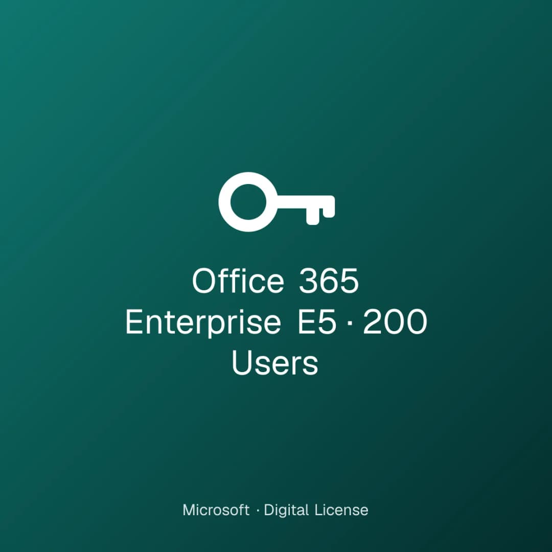 Office 365 Enterprise E5 – 200 Users license