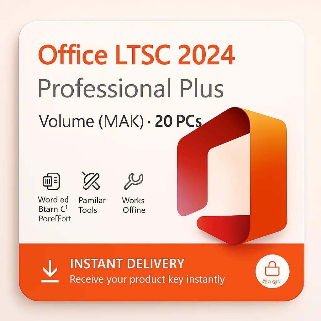 Office LTSC Professional Plus 2024 MAK – 20 PCs license key