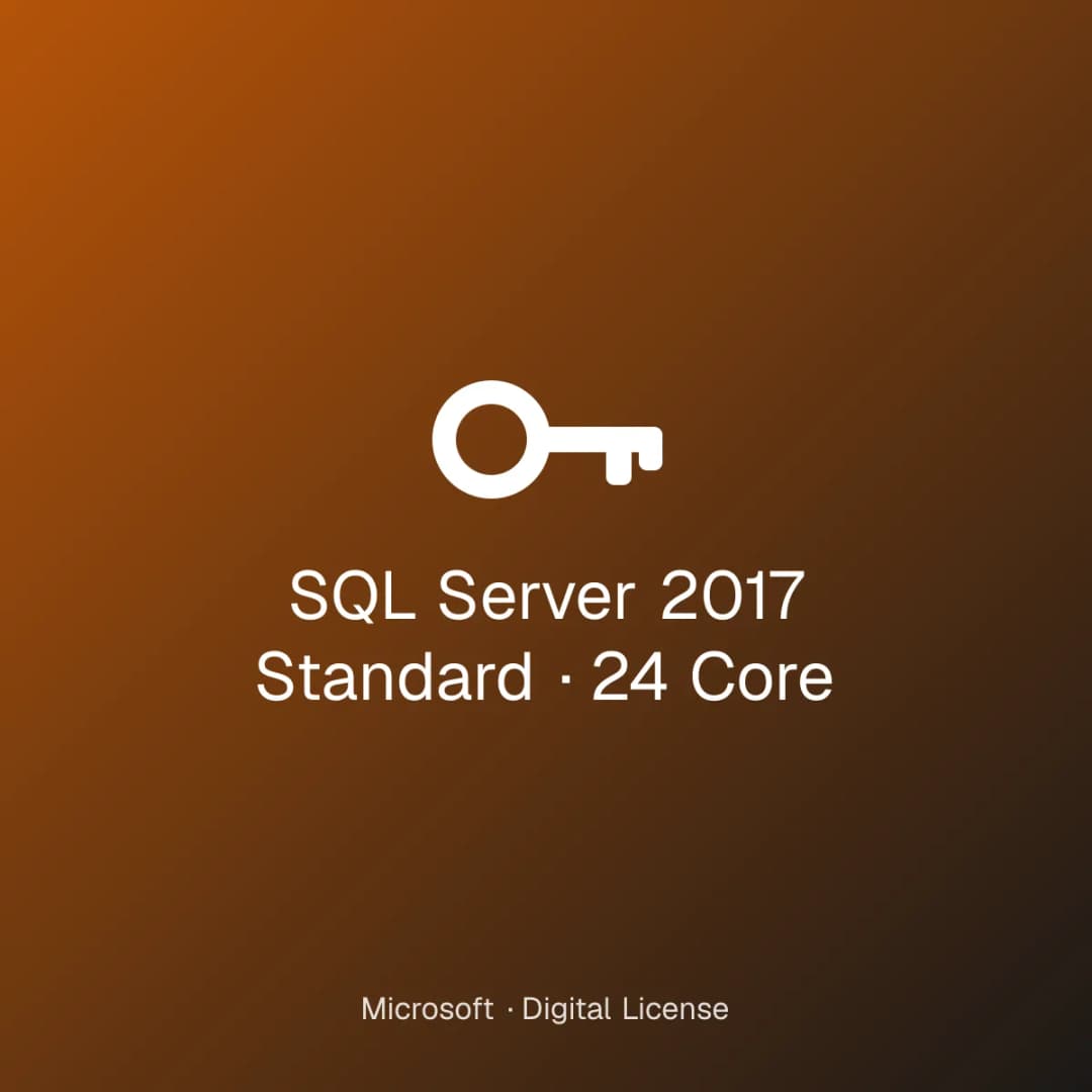 SQL Server 2017 Standard – 24 Core license