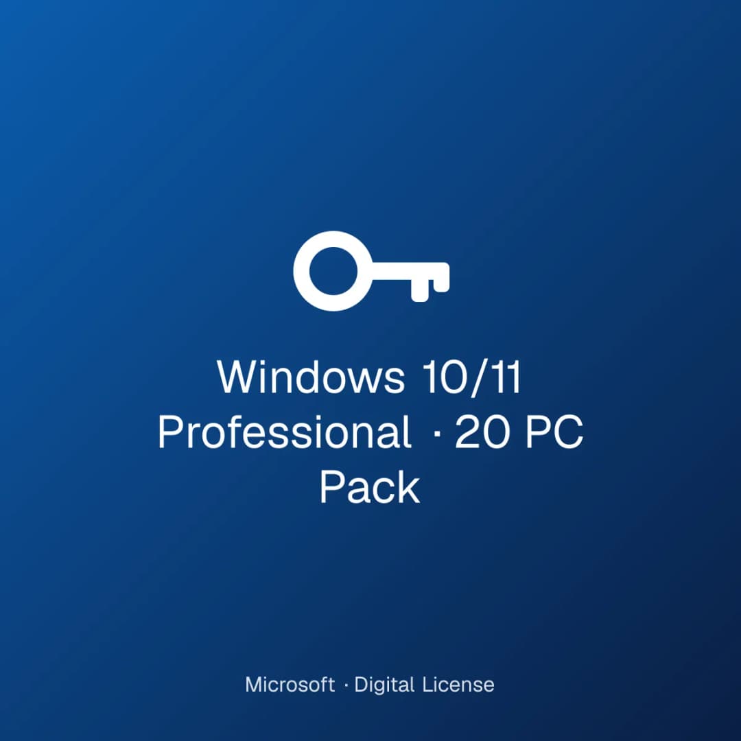 Windows 10/11 Professional – 20 PC Pack license