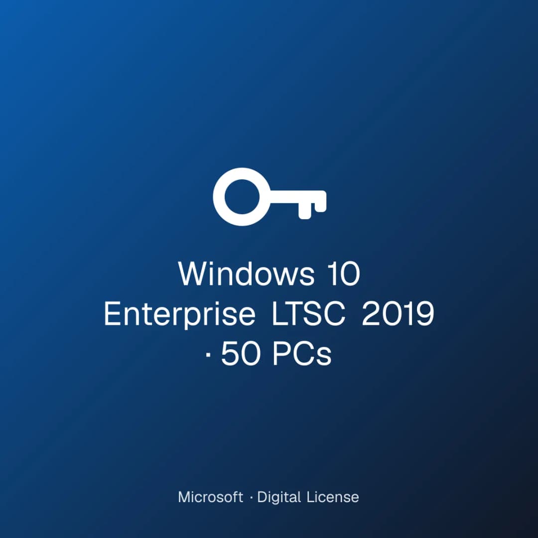 Windows 10 Enterprise LTSC 2019 – 50 PCs license