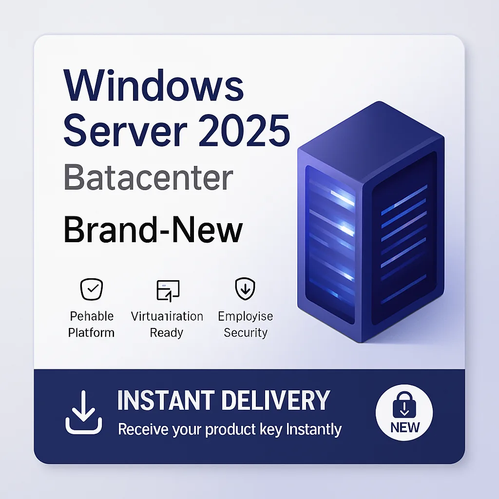 Windows Server 2025 Datacenter – Brand-New license key
